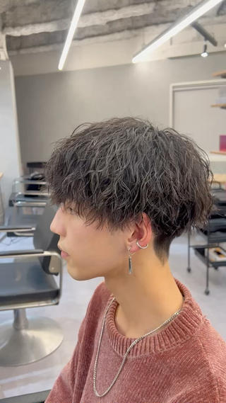 パーマ メンズ 安藤 晴大のヘアスタイル
