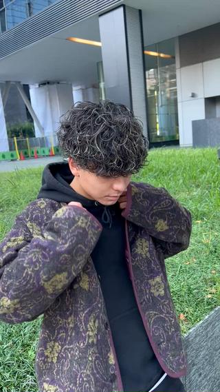 カラー パーマ メンズ 安藤 晴大のヘアスタイル