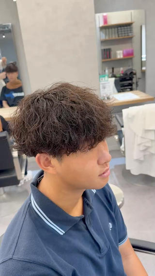 パーマ メンズ 安藤 晴大のヘアスタイル