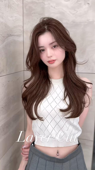 ロング カラー 韓国ヘア🇰🇷 レイヤー/芝春樹のヘアスタイル