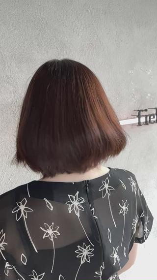 ミディアム カラー 髪質改善　field チカモリ　ヒカルのヘアスタイル