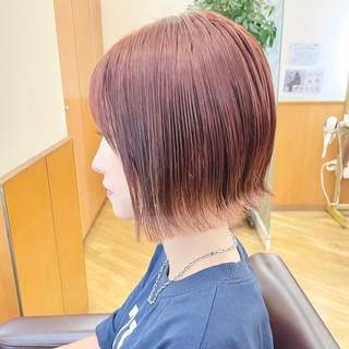 ショート カラー ヘアアレンジ キッズ さわ きょうすけ/ ボブ髪質改善ショートのヘアスタイル