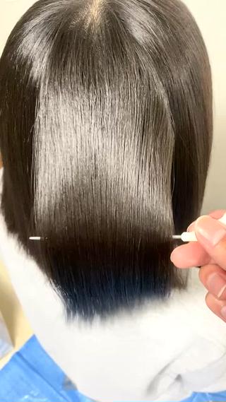 産後のお母さんの毛を忙しい朝でも楽になるように縮毛矯正させていただきました