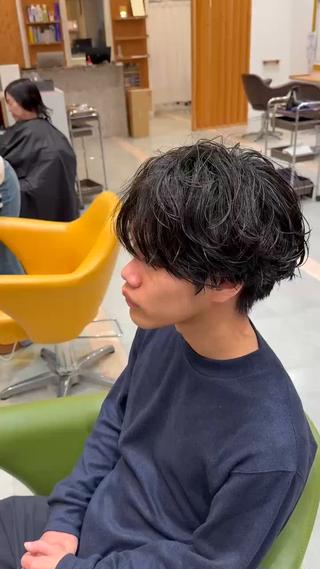 パーマ メンズ ウォーレントリコミ ニューヨーク所属・メンズ特化 北爪 龍一のヘアスタイル