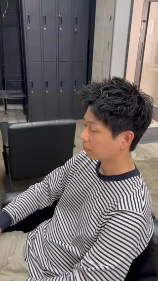 短髪パーマ 