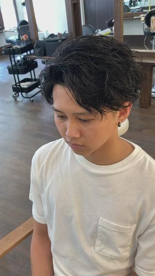 パーマ メンズ メンズサロン アソビ元町のヘアスタイル