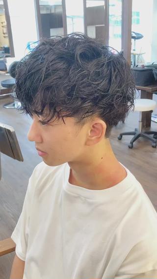 パーマ メンズ メンズサロン アソビ元町のヘアスタイル