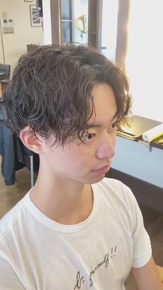 パーマ メンズ メンズサロン アソビ元町のヘアスタイル