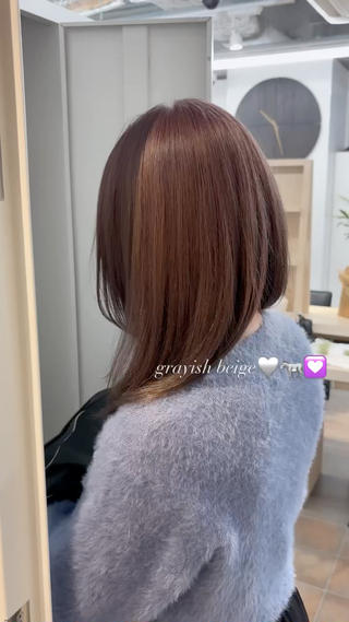 1ブリーチでむらさき多めのグレージュ⋆͛ 