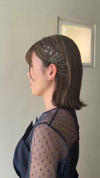 ミディアム PiED DE POULE POCHE所属・酒井 陽南乃のヘアスタイル