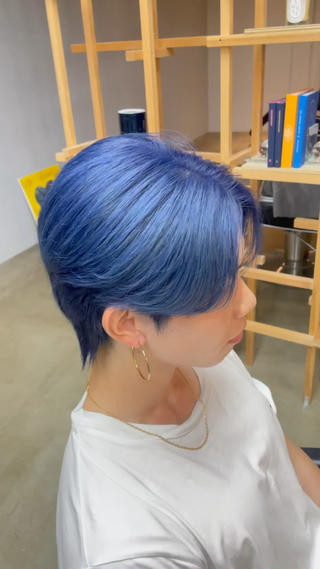 ショート カラー メンズ Then所属・ハイトーン/艶カラー /アレンジ/manaのヘアスタイル