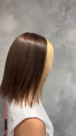 ミディアム カラー 海外風カラー enaのヘアスタイル