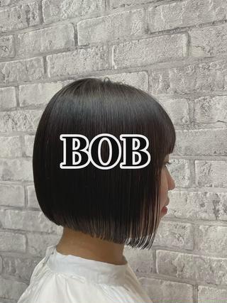 ショート カラー 高槻裕二 ショートボブ縮毛矯正のヘアスタイル