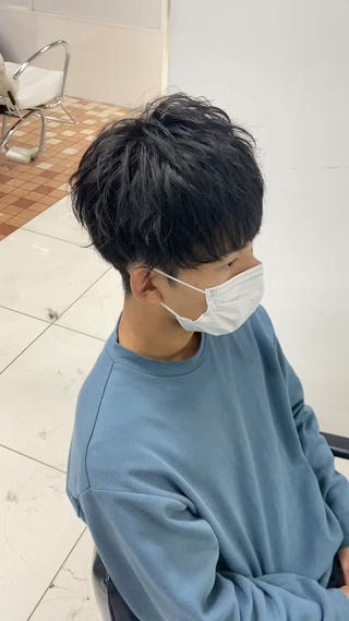 ミディアム メンズ メンズパーマ/ メッシュ😎タクミのヘアスタイル