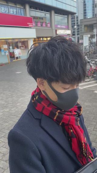 ミディアム パーマ メンズ メンズパーマ/ メッシュ😎タクミのヘアスタイル