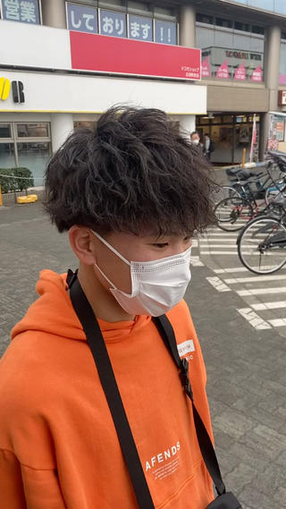 ショート パーマ メンズ メンズパーマ/ メッシュ😎タクミのヘアスタイル