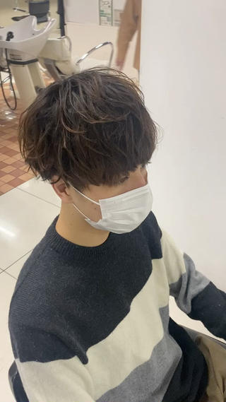 ミディアム パーマ メンズ メンズパーマ/ メッシュ😎タクミのヘアスタイル