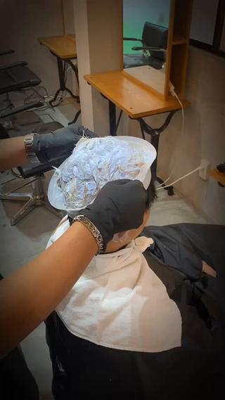 ショート カラー パーマ メンズパーマ/ メッシュ😎タクミのヘアスタイル