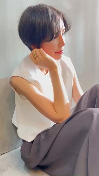 ショート カラー ショート/ボブ専門 宮脇美奈/南船場のヘアスタイル