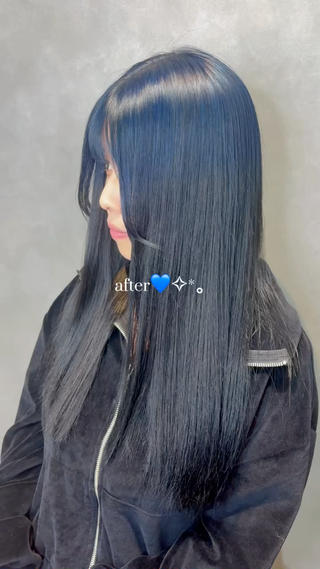 ロング カラー 大西 ひなたのヘアスタイル