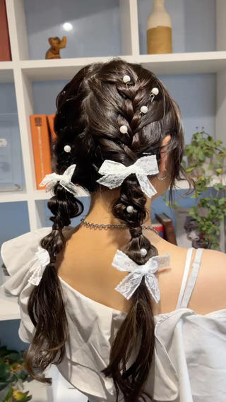 セミロング ヘアアレンジ アレンジ/新宿 透明感カラー/ヤノのヘアスタイル