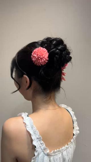 セミロング アレンジ/新宿 透明感カラー/ヤノのヘアスタイル