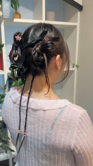 セミロング アレンジ/新宿 透明感カラー/ヤノのヘアスタイル