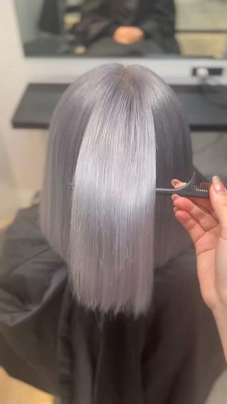 ミディアム カラー ハイトーン･髪質改善 MIOKAのヘアスタイル