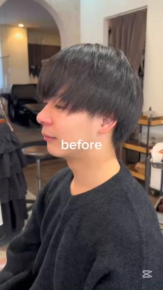 メンズ 切りっぱなしボブ 大阪梅田/きょうかのヘアスタイル