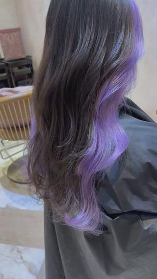 セミロング ブリーチなしダブル カラー縮毛矯正　下野のヘアスタイル