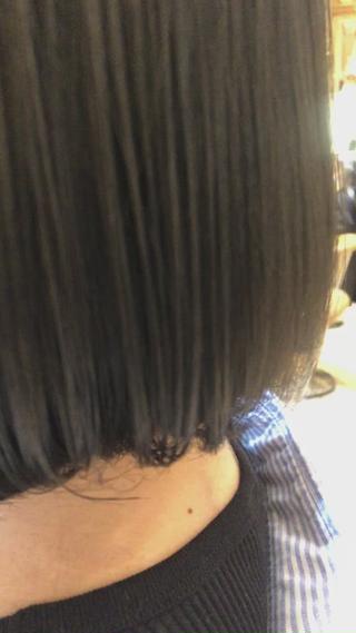 ミディアム ブリーチなしダブル カラー縮毛矯正　下野のヘアスタイル