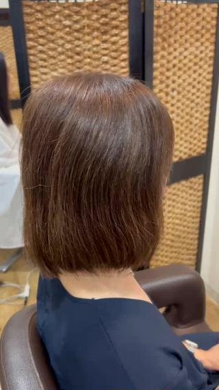 ショート ボブ/ショートボブ/ 縮毛矯正/吉川清保のヘアスタイル