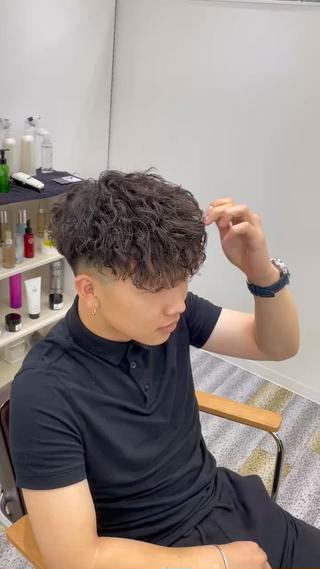 ショート パーマ メンズ 【メンズ特化】岩瀬 武【メンズパーマ】のヘアスタイル