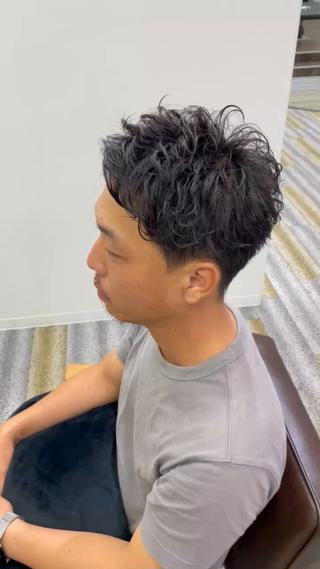 ショート パーマ メンズ 【メンズ特化】岩瀬 武【メンズパーマ】のヘアスタイル