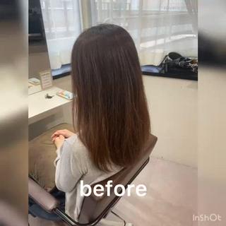 ロング 韓国風cut/ 縮毛矯正/正岡幹康のヘアスタイル