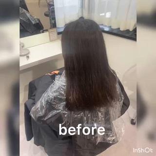 ロング 韓国風cut/ 縮毛矯正/正岡幹康のヘアスタイル