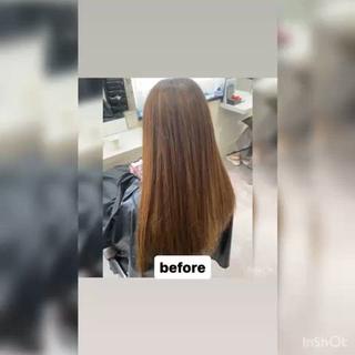 ロング カラー 韓国風cut/ 縮毛矯正/正岡幹康のヘアスタイル