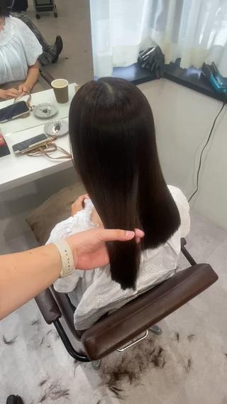 ロング 韓国風cut/ 縮毛矯正/正岡幹康のヘアスタイル