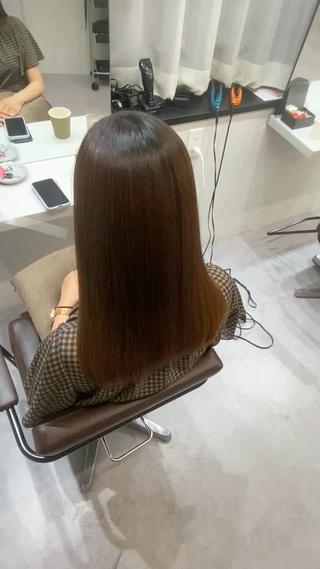 ロング 韓国風cut/ 縮毛矯正/正岡幹康のヘアスタイル