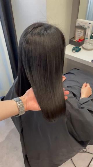 セミロング 韓国風cut/ 縮毛矯正/正岡幹康のヘアスタイル