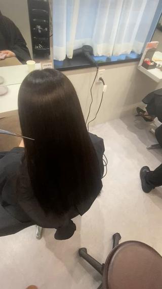 ロング 韓国風cut/ 縮毛矯正/正岡幹康のヘアスタイル