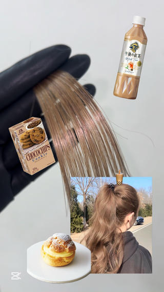 カラー 岡山ハイトーン・ ルーツカラー/こもものヘアスタイル