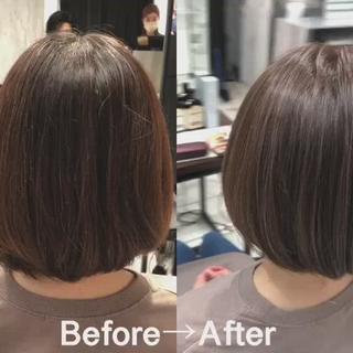 白髪ぼかしハイライト 