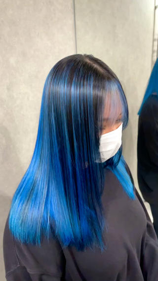 セミロング カラー REDEAL 渋谷所属・こうき/縮毛矯正/ ブリーチ縮毛矯正のヘアスタイル