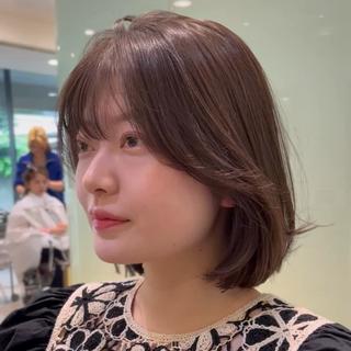 ミディアム パーマ タンバルモリパーマ 礒井メンキのヘアスタイル