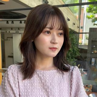 ミディアム パーマ タンバルモリパーマ 礒井メンキのヘアスタイル