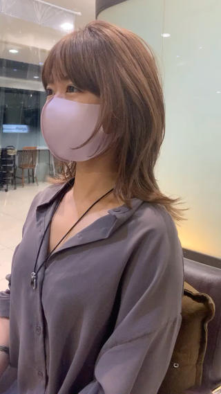 ミディアム タンバルモリパーマ 礒井メンキのヘアスタイル