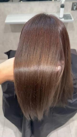 セミロング Number.タナカ 間々田髪質改善のヘアスタイル