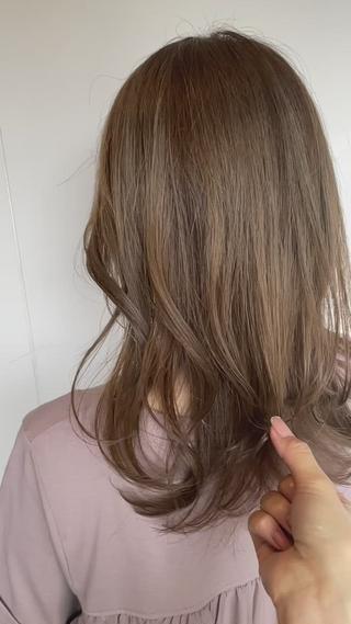 セミロング カラー ヘアアレンジ topstylist 芳賀みなみのヘアスタイル