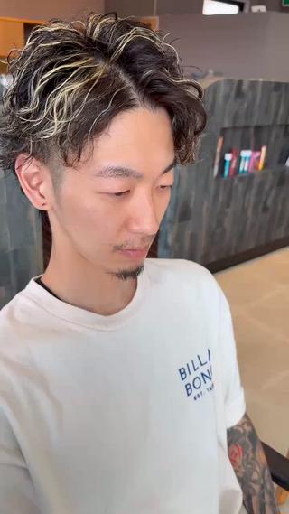 ショート カラー パーマ メンズ 安田 海斗のヘアスタイル
